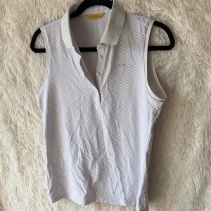 Women's Sleeveless Collared Top - Light Gray